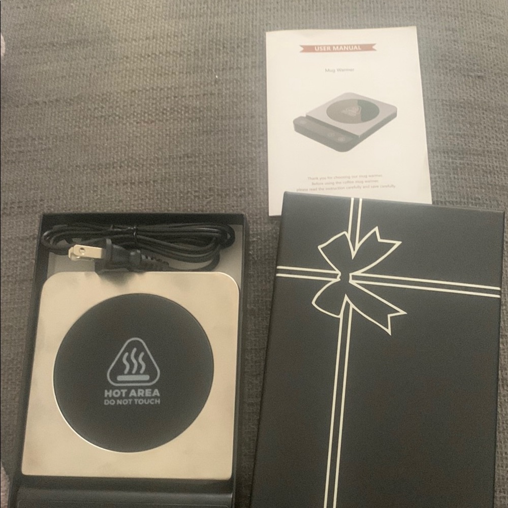 Black and Silver Mug Warmer